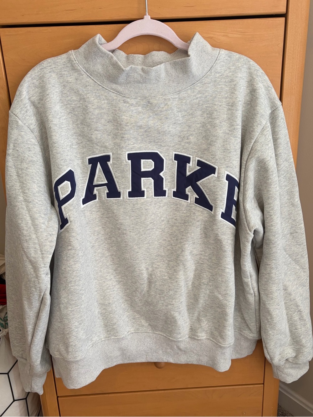 Parke Gray Mock Neck Sweatshirt